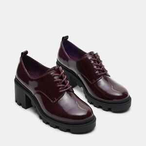 Steve Madden Stepper Burgundy Lace-Up Leather Oxfords NWOT Size 10